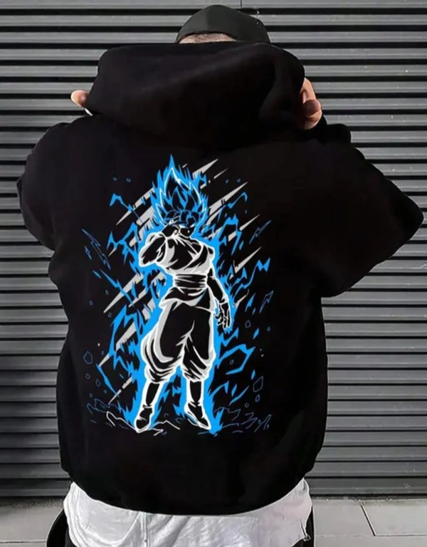 Anime Printed Hoodies For Men  - XL, Magenta / Fuchsia