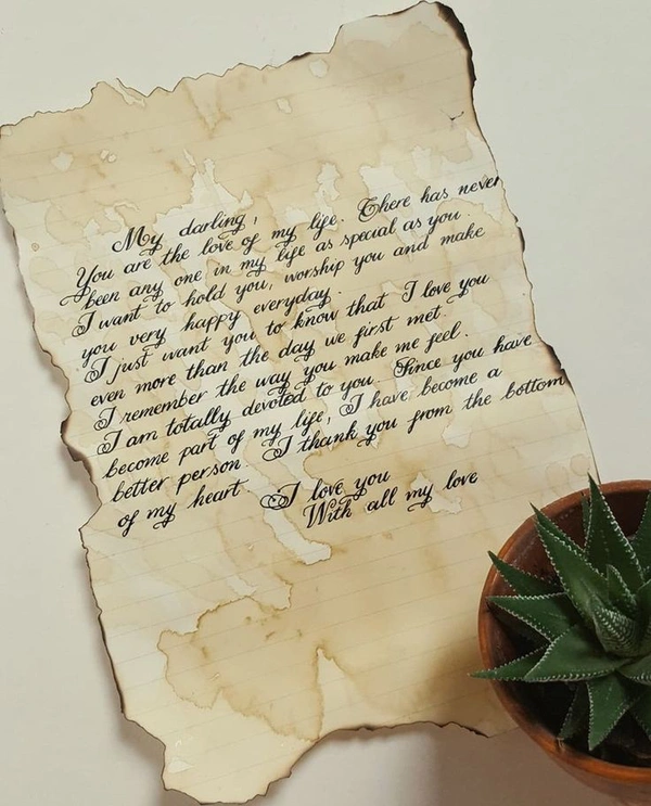Handwritten Calligraphy Letter ( Love Letter, Letter To Self, Letter To Your Loved One)