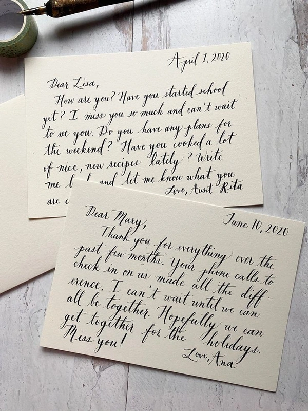 Handwriting Notecard/ Postcard Letter (Official Letter, Thank You Letter)