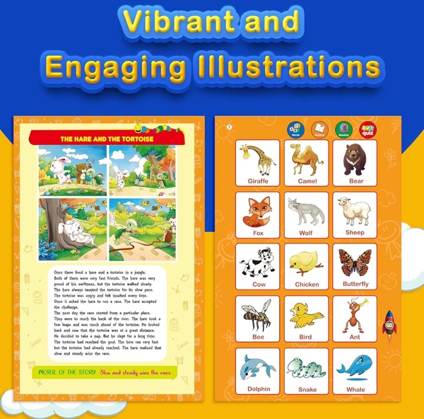 SS E-Book for Kids - Interactive Learning - Come on Children Let's Study - English Alphabets, Simple Numbers, Stories, Literature, Animals, Rhymes E-Book