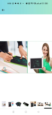 Prancing Unicorn LCD Writing Pad Tablet for Kids Age 3-4-5 Years 8.5 Inch E-Slate Portable Writting Learning Slate Erasable Electric Board with Pen (Black & White)