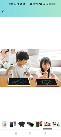 Prancing Unicorn LCD Writing Pad Tablet for Kids Age 3-4-5 Years 8.5 Inch E-Slate Portable Writting Learning Slate Erasable Electric Board with Pen (Black & White)