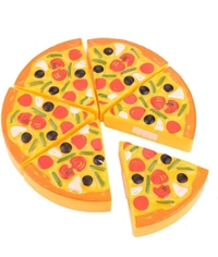 Pizza Fast Food Kitchen DIY Pretend Role Play Toy Set for Boys&Girls Kids - 14 Pieces- Multi Color