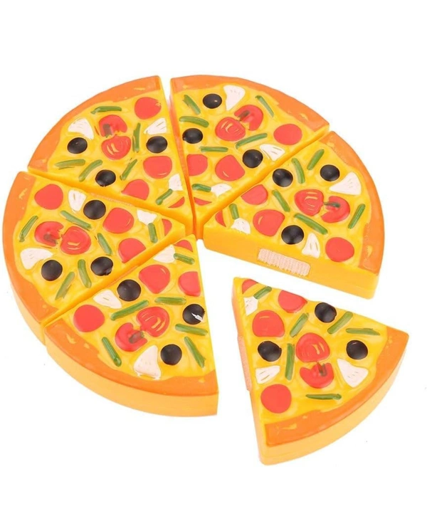 Pizza Fast Food Kitchen DIY Pretend Role Play Toy Set for Boys&Girls Kids - 14 Pieces- Multi Color