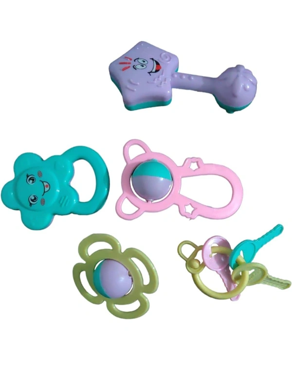 Rattle 5 Pcs Colorful Toddler Toys (Multicolor)