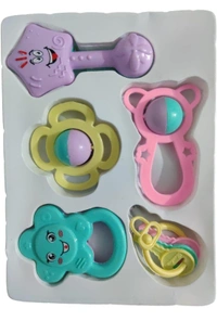 Rattle 5 Pcs Colorful Toddler Toys (Multicolor)