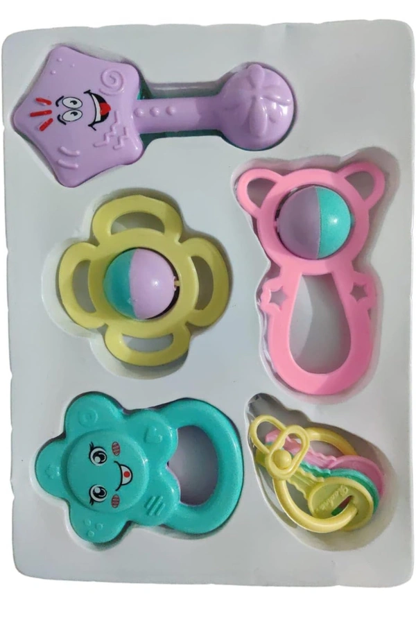 Rattle 5 Pcs Colorful Toddler Toys (Multicolor)