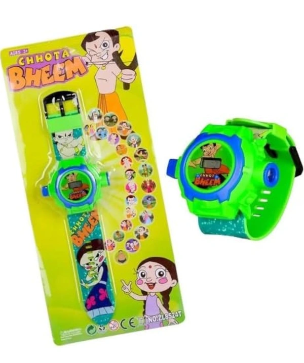 Digital 24 Images Projector 7 Character Watch for Kids Boys Rubber Material Watch Diwali Gift Birthday Return Gift Best Digital Toy Watch for Boy's Girl's