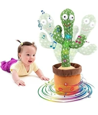  Dancing Cactus Talking Toy, Cactus Plush Toy, Wriggle & Singing Recording Repeat What You Say Funny Education Toys for Babies Children Playing, Home Decorate