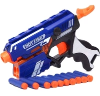 Blaze Storm Hot Fire Soft Bullet Gun Toy with 10 Safe Soft Foam Bullets, Fun Target Shooting Battle Fight Game for Kids Boys (Blaze Storm- Hot Fire)