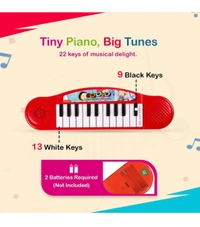 Gooyo GY3716 Mini Portable Piano Keyboard Musical Toy for Kids/Babies/Girls/Boys/Gifts | Red Color, Power Source: 2xAA Battery (Not Included)