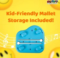 Gooyo 1503 Non Battery 2 in 1 Mini Piano and Xylophone Toy with Colorful Keys & 2 Mallets for Babies/Girls/Boys/Kids/Gifts | Blue Color (Battery Not Required)