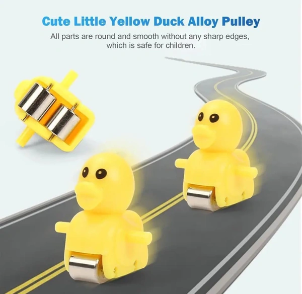 Duck Track Racing Toys for Kids - Small Ducks Stair Climbing Toys for Kids, Escalator Toy with Lights and Music - 3 Duck Toy Included (Duck Racing Track Toy