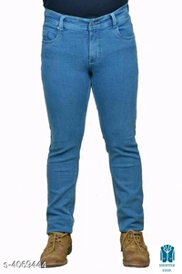 Catalog Name:*Men's Fancy Denim Solid Jeans Vol 13*Fabric: DenimPattern