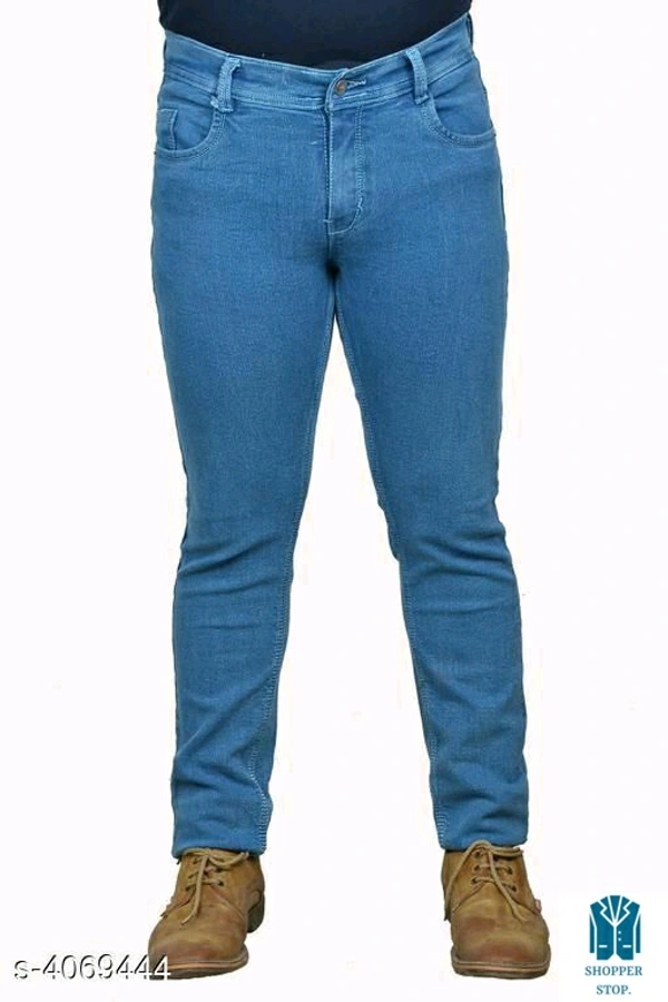 Catalog Name:*Men's Fancy Denim Solid Jeans Vol 13*Fabric: DenimPattern