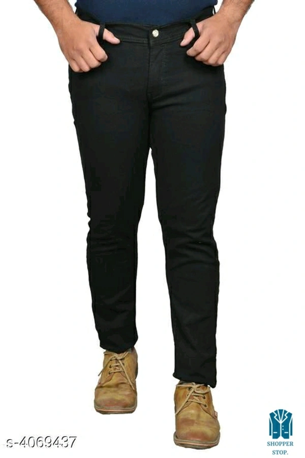 Catalog Name:*Men's Fancy Denim Solid Jeans Vol 13*Fabric: DenimPattern