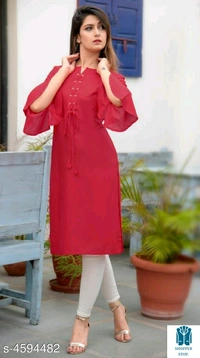 Catalog Name:*Women Rayon A-line Solid Yellow Kurti*Fabric: RayonSleeve Length: Three-Quarter SleevesPattern: SolidCombo 