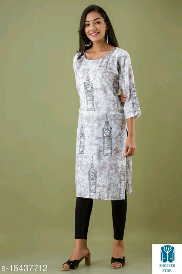 Catalog Name:*☀️Aagyeyi Superior Kurtis*Fabric: Cotton BlendSleeve Length: Three-Quarter SleevesPattern: PrintedCombo 