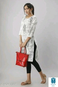 Catalog Name:*☀️Aagyeyi Superior Kurtis*Fabric: Cotton BlendSleeve Length: Three-Quarter SleevesPattern: PrintedCombo 