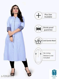 Catalog Name:*⭐Women Cotton High- Slit Solid Mustard Kurti*Fabric: CottonSleeve Length: Three-Quarter SleevesPattern: