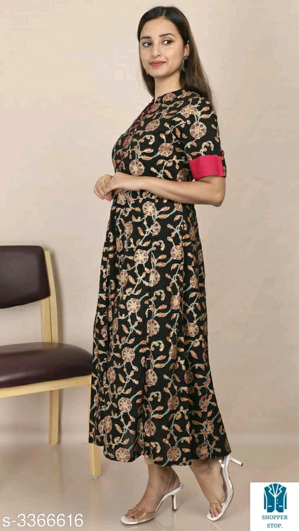 Catalog Name:*☄️Women Cotton High- Slit Solid Mustard Kurti*Fabric: CottonSleeve Length: Three-Quarter Sleeves