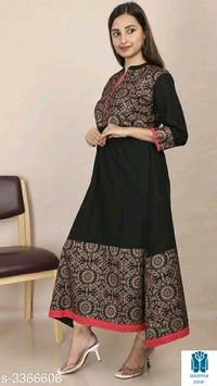 Catalog Name:*☄️Women Cotton High- Slit Solid Mustard Kurti*Fabric: CottonSleeve Length: Three-Quarter Sleeves