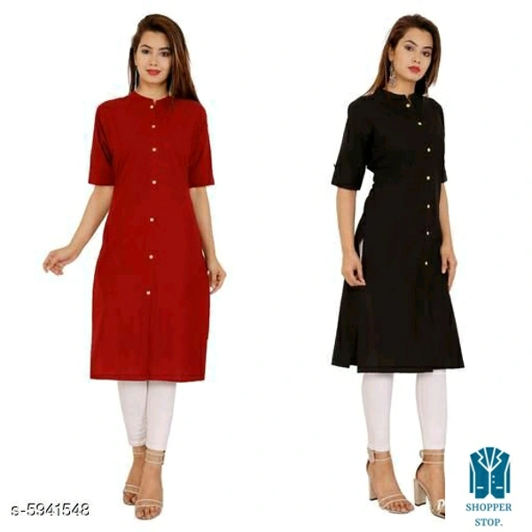 Catalog Name:*☄️Women's Self-Design Crepe Kurtis*Fabric: CrepeSleeve Length: Three-Quarter Sleeves,Short SleevesPattern: 