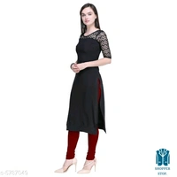 Catalog Name:*☄️Women's Self-Design Crepe Kurtis*Fabric: CrepeSleeve Length: Three-Quarter Sleeves,Short SleevesPattern: 