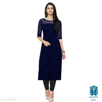 Catalog Name:*☄️Women's Self-Design Crepe Kurtis*Fabric: CrepeSleeve Length: Three-Quarter Sleeves,Short SleevesPattern: 
