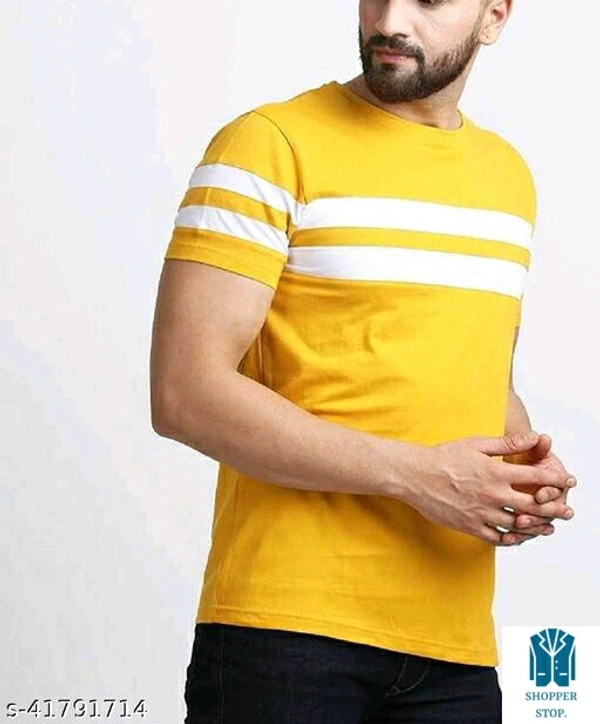 Catalog Name:*☄️Classy Fashionista Men Tshirts*Fabric: Cotton BlendSleeve Length: Short SleevesPattern: 