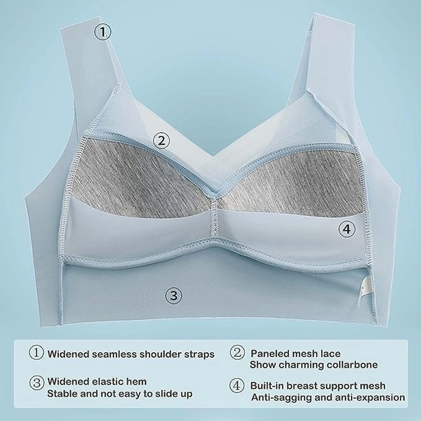 Seamless Bra Women -Tops Support Comfortable No Steel Ring  Yoga Fitness - Free Size, 1