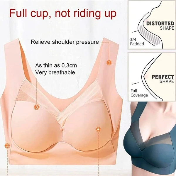 Seamless Bra Women -Tops Support Comfortable No Steel Ring  Yoga Fitness - Free Size, 1