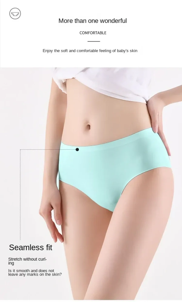 Seamless Ice Silk Panties - M (28-30 CM), 3