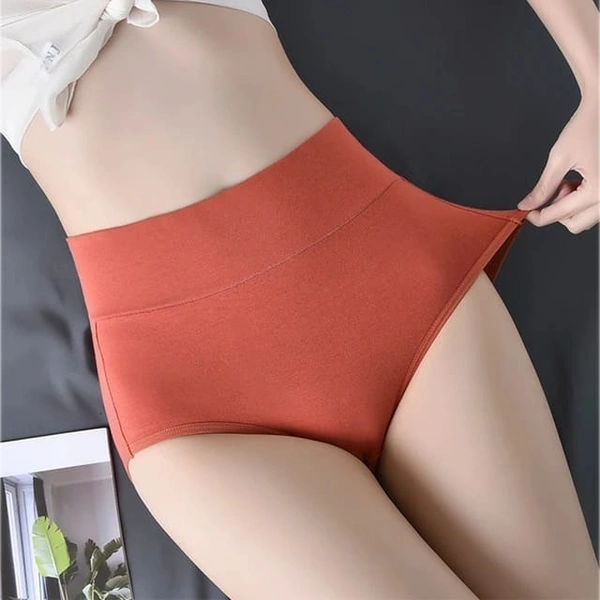 Women's Cotton High Waist Panty - Free Size, 4