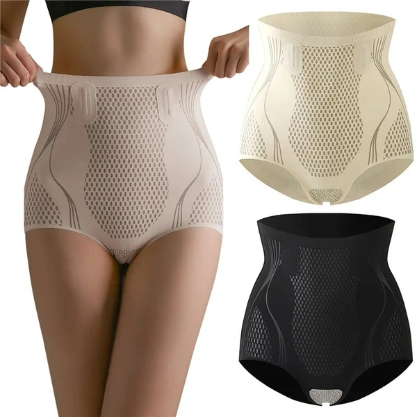 New Unique Fiber Restoration Shaper Tummy Control Shapewear Thigh Slimming Waist Trainer Underwear For Women Bodyshaper Panties - Free Size, 1