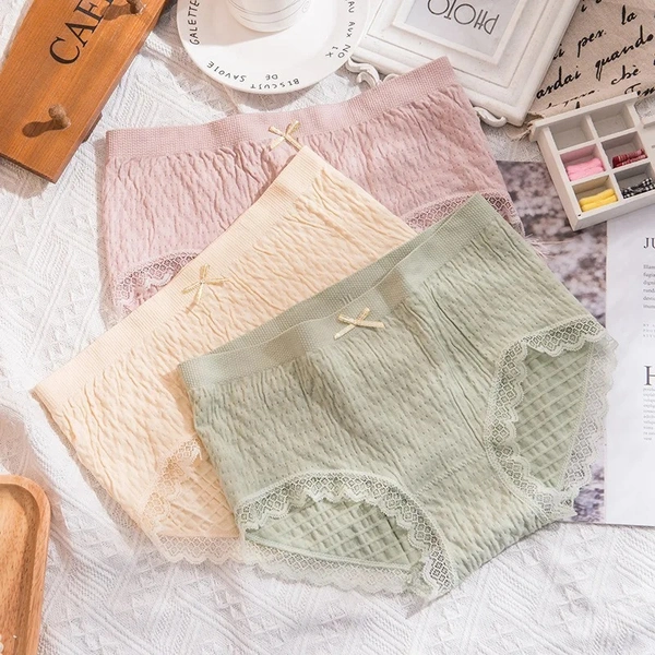 Mid Waist Women Breathable Panties - M ( 28-30 CM), 4