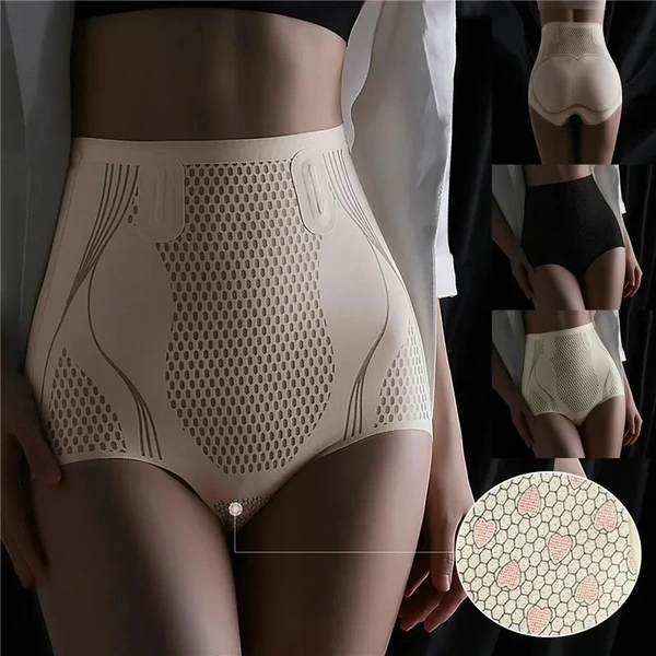 New Unique Fiber Restoration Shaper Tummy Control Shapewear Thigh Slimming Waist Trainer Underwear For Women Bodyshaper Panties - Free Size, 1