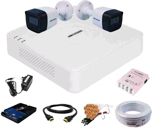 hikvison 4 Channel HD DVR 5mp with aodio exir technology ip 67 outdoor camera CMB au 85 security camera 500 gb 2 cannal