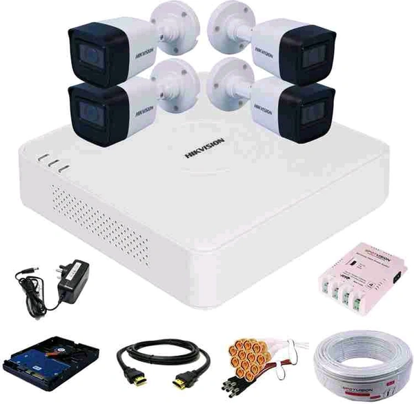 hikvison 4 Channel HD DVR 5mp with aodio exir technology ip 67 outdoor camera CMB au 86 security camera 1tb 4 cannal