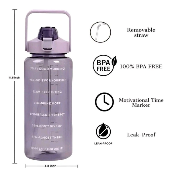 HydroActive Motivational Water Bottle (2 Litre) (Cash On Delivery Available)
