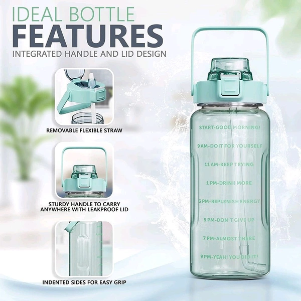 HydroActive Motivational Water Bottle (2 Litre) (Cash On Delivery Available)