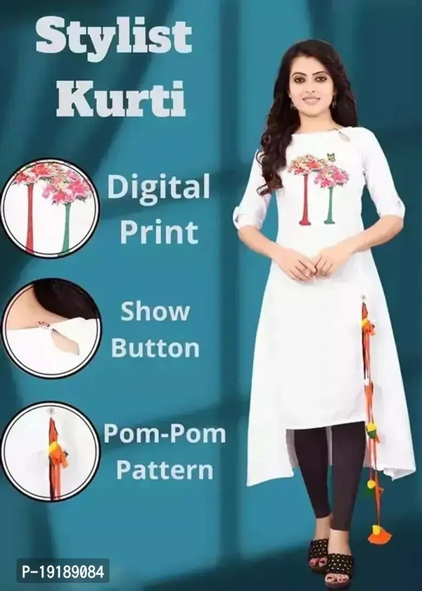 Hayat Common Sarvice Centre  Trendy Cotton Cambric Casual Stitched Kurta For Women - M, Weight