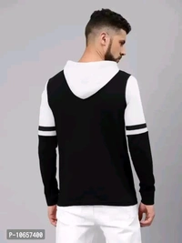 R P CREATION Reliable Multicoloured Cotton Printed Hooded Tees For Men - S, Whaite