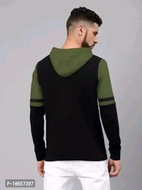 R P CREATION Reliable Multicoloured Cotton Printed Hooded Tees For Men - S, Coffee