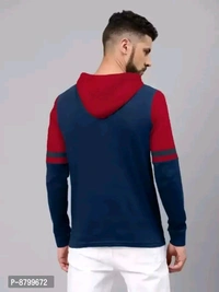 R P CREATION Reliable Multicoloured Cotton Printed Hooded Tees For Me - Maroon, M