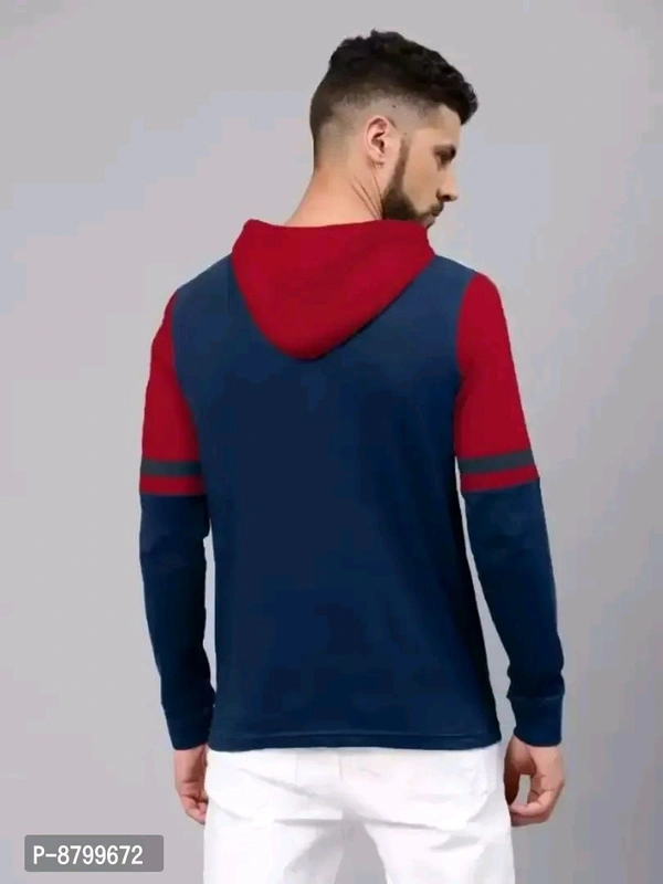 R P CREATION Reliable Multicoloured Cotton Printed Hooded Tees For Me - Maroon, S