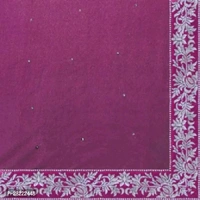 SWIFT STYLE Delivery Free Stylish Pink Velvet Ethnic Motif Saree With Blouse Piece For Women