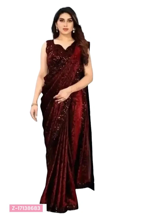 MONU TAXTILE Delivery Free Daily Wear Lycra Saree with Blouse piece