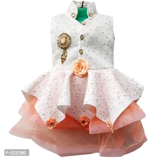 GTF Store Delivery Free Kids Girls Net Designer Frock - 9-12 Month