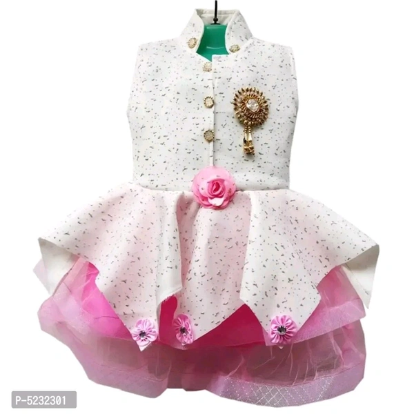 GTF Store Delivery Free Kids Girls Net Designer Frock - 12-18 Month